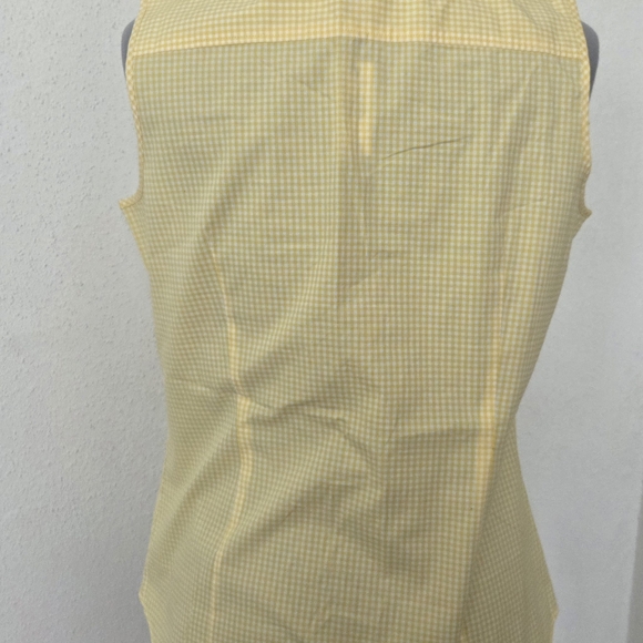 Talbots Yellow Gingham Button Down Shirt - Picture 2 of 3
